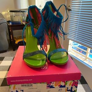 Shoe Republic ankle wrap sandals